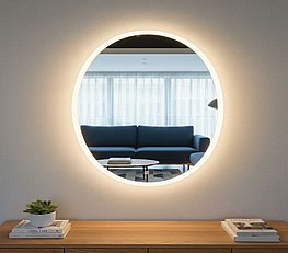 מראה מוארת עגולה - ראי BACKLIGHT פס חלבי טאצ' - SM במבצע מראה מוארת עגולה - ראי BACKLIGHT פס חלבי טאצ' - SM במבצע